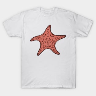 Starfish (black/coral) T-Shirt